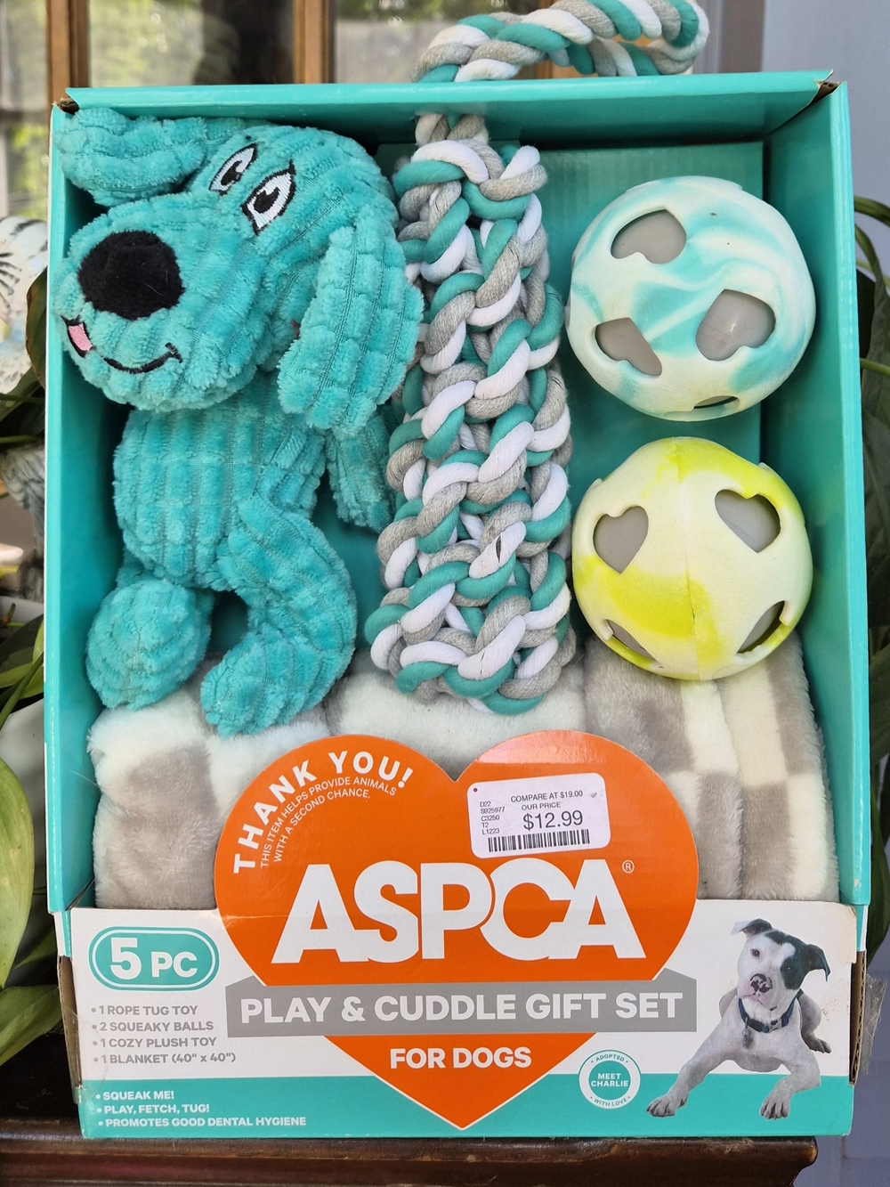 ASPCA 5 Piece Play & Cuddle Dog Toy Set